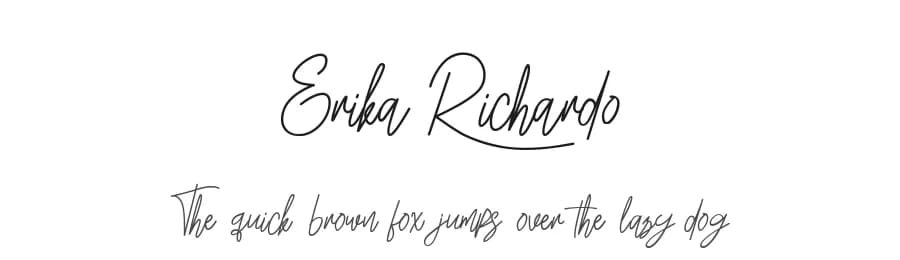 Erika Richardo by Ryan Rivaldo Vierra — Script Handwritten Font