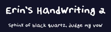Erin's Handwriting 2 by Erin Loper — Script Handwritten Font — thumbnail 2