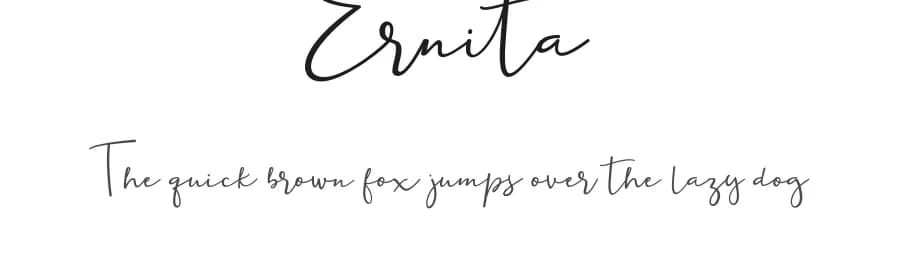 Ernita by windestrian — Script Handwritten Font — preview 1