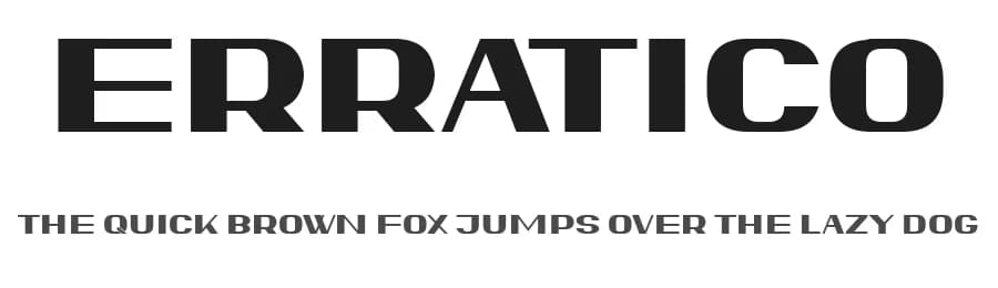Erratico by Vladimir Nikolic — Sans Serif Font