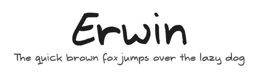 Erwin by Harry Oklebef — Script Handwritten Font