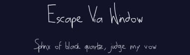 Escape Via Window by Joseph Fox — Script Handwritten Font — thumbnail 2