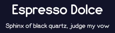 Espresso Dolce by Peter Wiegel — Sans Serif Font — thumbnail 2