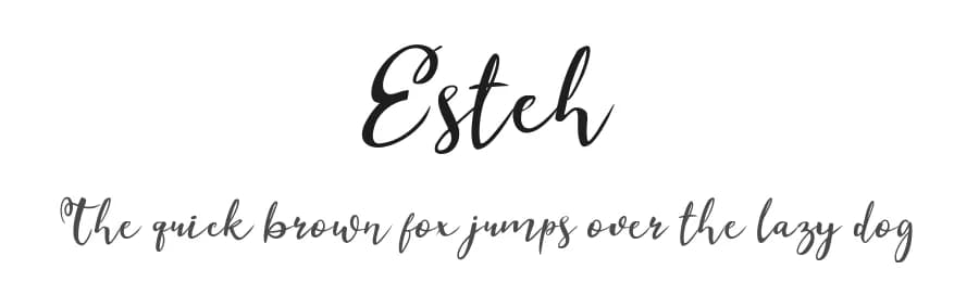 Esteh by Khurasan — Script Handwritten Font