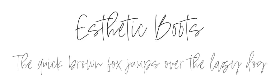 Esthetic Boots by Balpirick Studio — Script Handwritten Font