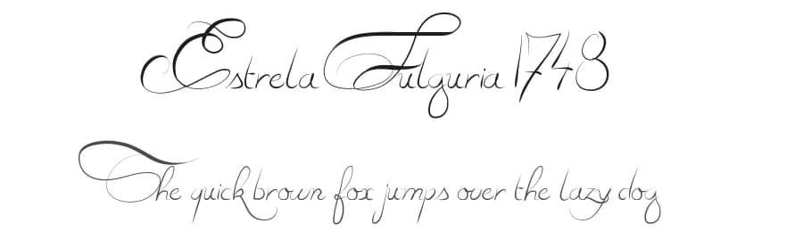 Estrela Fulguria 1748 by Maelle.K | Thomas Boucherie — Script Handwritten Font