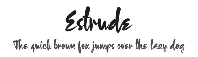 Estrude by Ahmad Zulfikar Ali — Script Handwritten Font