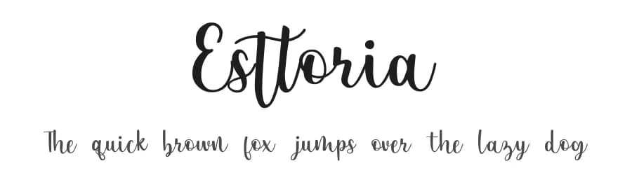 Esttoria by zamjump — Script Handwritten Font