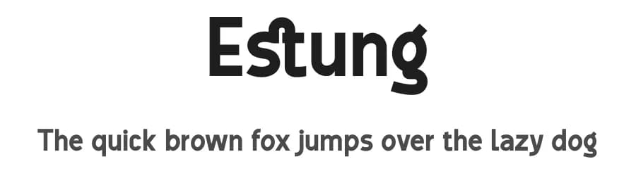 Estung by twinletter — Sans Serif Font
