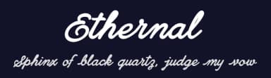 Ethernal by Måns Grebäck — Script Handwritten Font — thumbnail 2