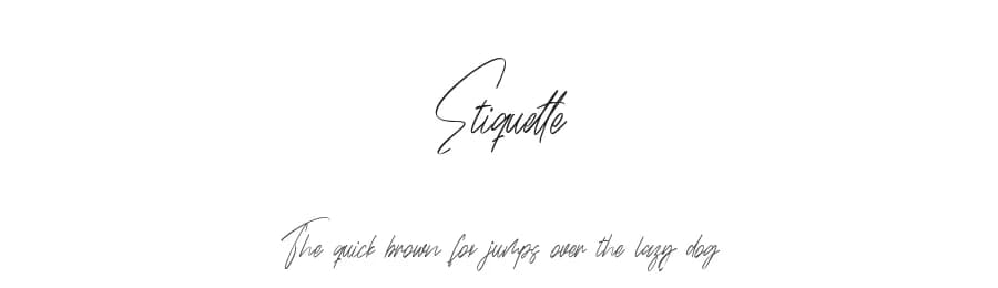 Etiquette by Hatf Type — Script Handwritten Font