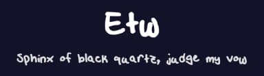 Etw by Elizabeth Waldo — Script Handwritten Font — thumbnail 2