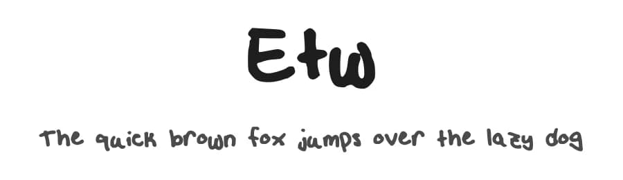 Etw by Elizabeth Waldo — Script Handwritten Font