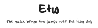 Etw by Elizabeth Waldo — Script Handwritten Font — thumbnail 1