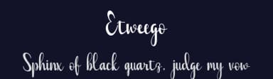 Etweego by Dead Line — Script Handwritten Font — thumbnail 2