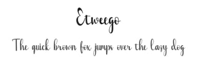 Etweego by Dead Line — Script Handwritten Font — thumbnail 1