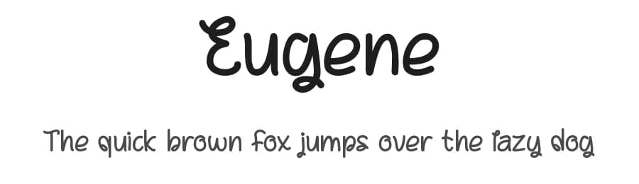 Eugene by Pinisiart — Script Handwritten Font