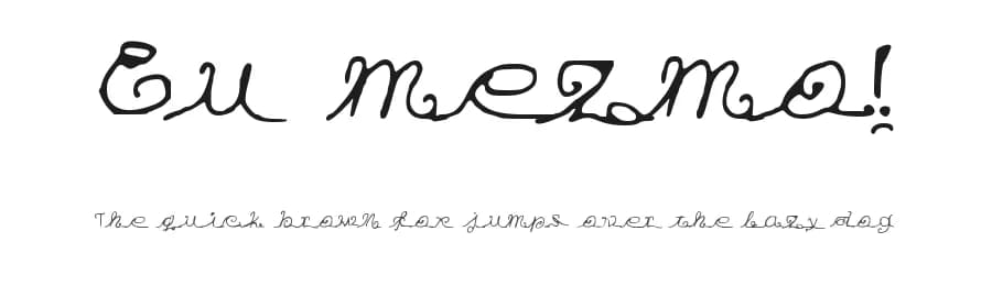 Eu mezmo! by Ákira Volturi — Script Handwritten Font