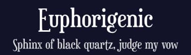 Euphorigenic by Typodermic Fonts — Serif Font — thumbnail 2