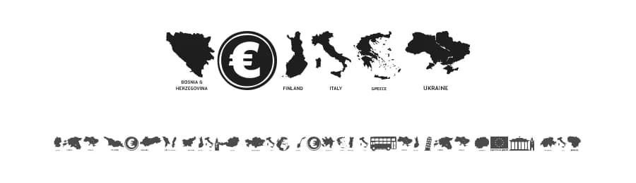 Europe by Woodcutter — Dingbats Font
