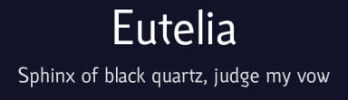 Eutelia by Ernesto Antón — Sans Serif Font — thumbnail 2
