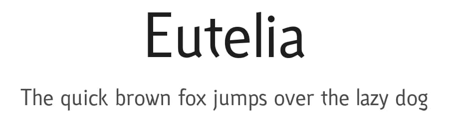 Eutelia by Ernesto Antón — Sans Serif Font — preview 1