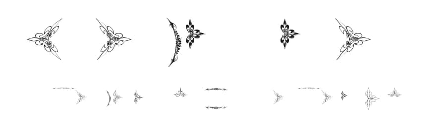 Eutemia Ornaments by Bolt Cutter Design-Industrial Strength — Dingbats Font