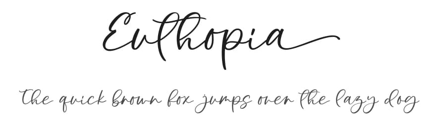 Euthopia by Four Lines — Script Handwritten Font