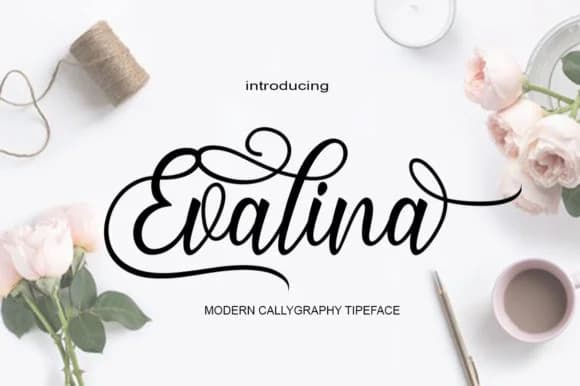 Evalina Font by AzzamStudio — Script Handwritten Font