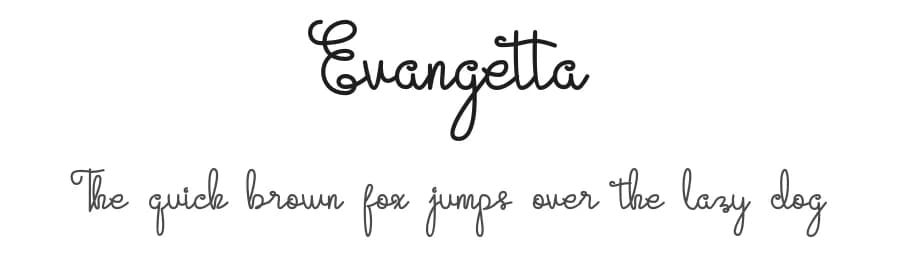 Evangetta by Wondoo — Script Handwritten Font — preview 1
