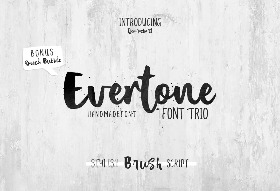Evertone Font by Ijem RockArt — Script Handwritten Font