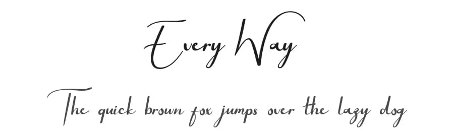 Every Way by Erik Studio — Script Handwritten Font