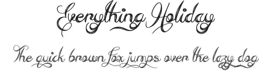 Everything Holiday by JSH creates — Script Handwritten Font