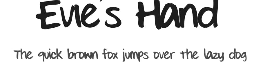 Evie's Hand by Doug Sheets — Script Handwritten Font