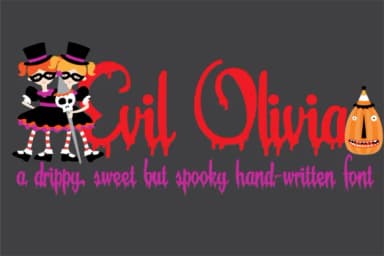 Evil Olivia Font by Illustration Ink — Script Handwritten Font — thumbnail 1