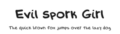 Evil Spork Girl by lettucing — Script Handwritten Font — thumbnail 1