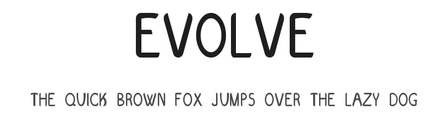 Evolve by Nicole McKinnon — Sans Serif Font