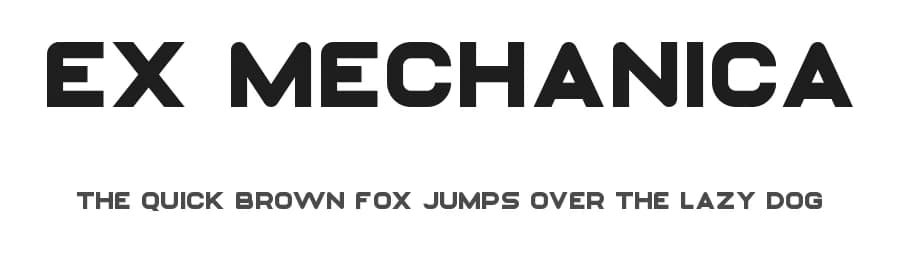 Ex Mechanica by Two Us Studio — Sans Serif Font