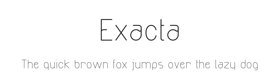 Exacta by Manuel Ramos — Sans Serif Font
