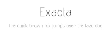 Exacta by Manuel Ramos — Sans Serif Font — thumbnail 1