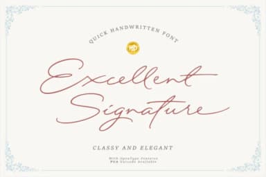 Excellent Signature Font by hptypework — Script Handwritten Font — thumbnail 1