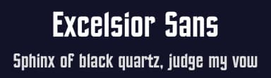 Excelsior Sans by AJ Paglia — Sans Serif Font — thumbnail 2