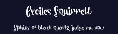 Excites Squirrell by fhammadiq std — Script Handwritten Font — thumbnail 2