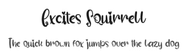 Excites Squirrell by fhammadiq std — Script Handwritten Font — thumbnail 1