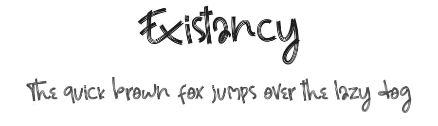Existancy by Surya Creatype — Script Handwritten Font — preview 1