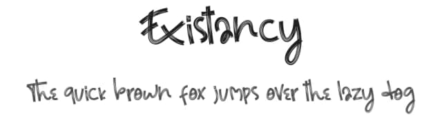 Existancy by Surya Creatype — Script Handwritten Font