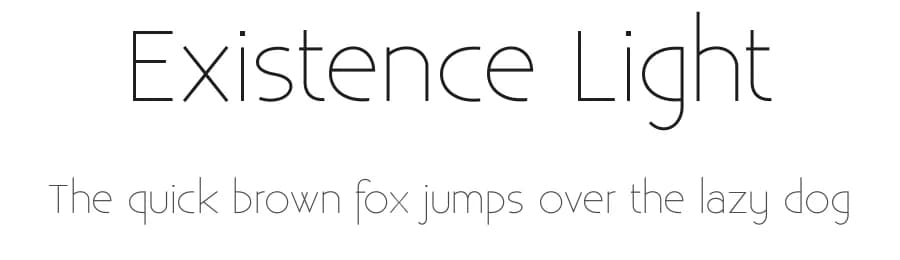 Existence Light by Yeah Noah — Sans Serif Font