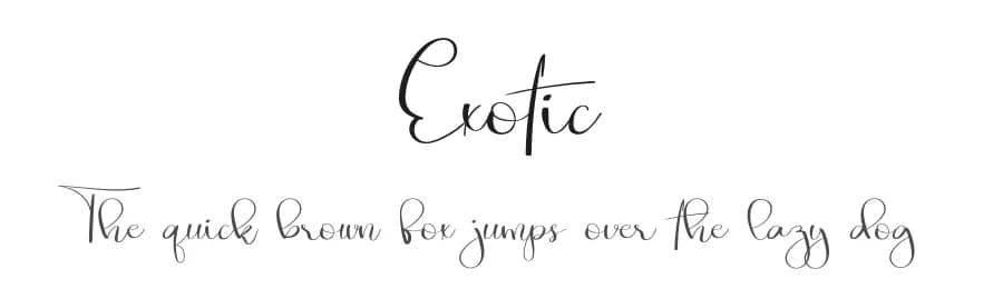 Exotic by Erik Studio — Script Handwritten Font
