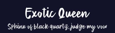 Exotic Queen by Bandit handmade — Script Handwritten Font — thumbnail 2