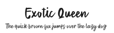 Exotic Queen by Bandit handmade — Script Handwritten Font — thumbnail 1